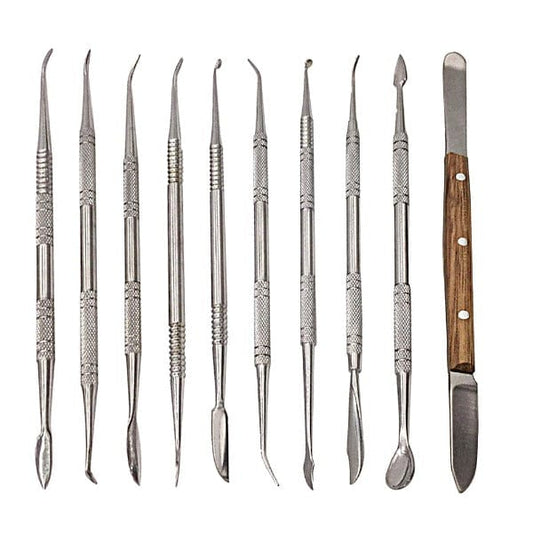 PHYHOO JEWELRY TOOLS-10 pcs Dental Lab Equipment Clay Sculpture Carving Knife Kit