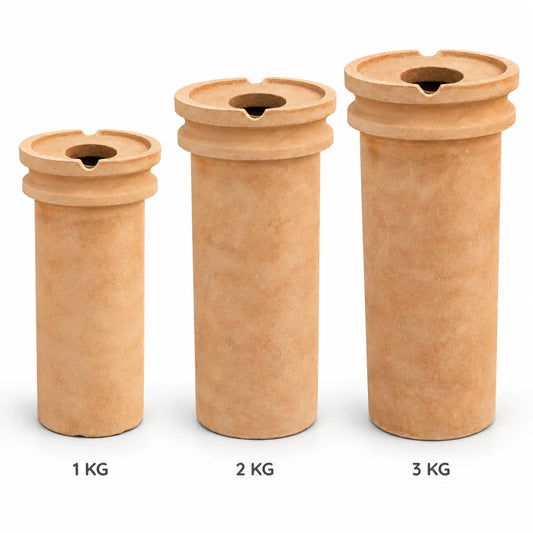 PHYHOO graphite crucible for gold silver melting furnace in three sizes 1 kg 2 kg and 3 kg clay crucible for jewelry casting