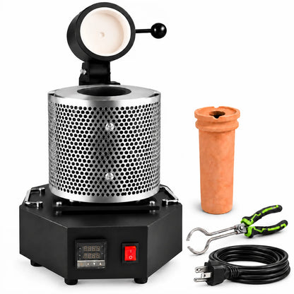 Black electric melting furnace 1100°C for gold and silver jewelry casting