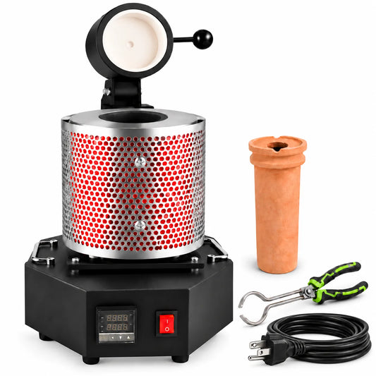 Red electric melting furnace 1100°C for gold and silver jewelry casting