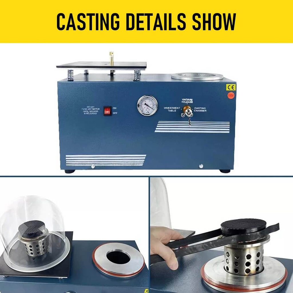 PHYHOO JEWELRY TOOLS-2L Lost Wax Combination Jewelry Vacuum Casting Investment Machine