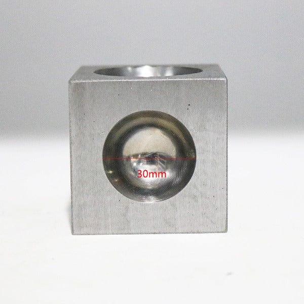PHYHOO JEWELRY TOOLS-Dapping Block Square with Polished High Carbon Steel Cavities Bell Making Punching Tools