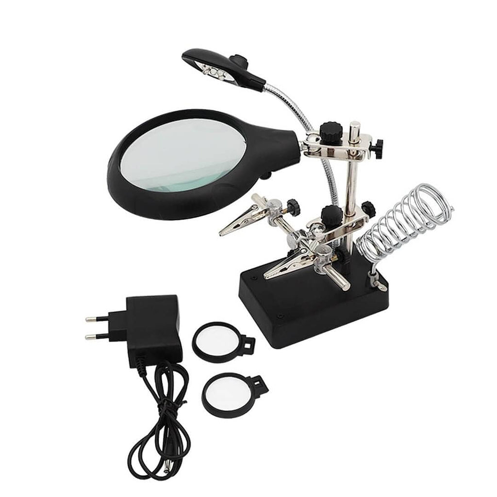PHYHOO JEWELRY TOOLS-Desktop LED Light Welding Magnifier