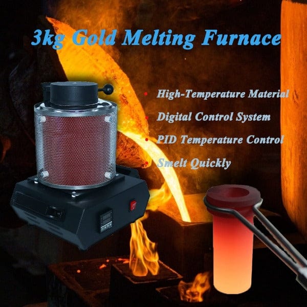 PHYHOO JEWELRY TOOLS-Digital Automatic Gold Melting Furnace With Protective Grid