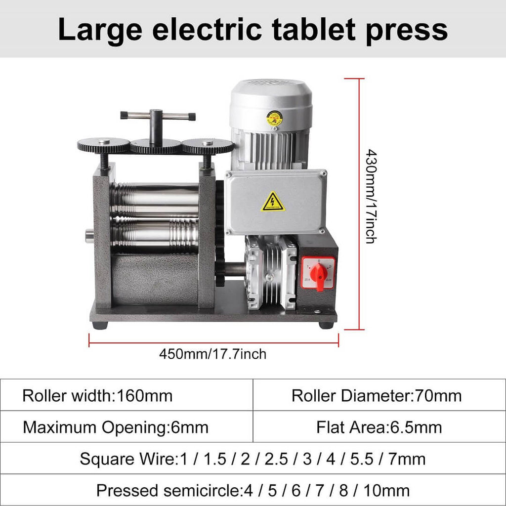 PHYHOO JEWELRY TOOLS-Electric Tablet Presses Rolling Mill Machine