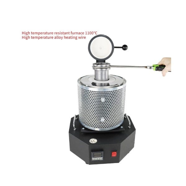 PHYHOO JEWELRY TOOLS-Octagonal Digital Automatic Gold Melting Furnace With Protective Grid