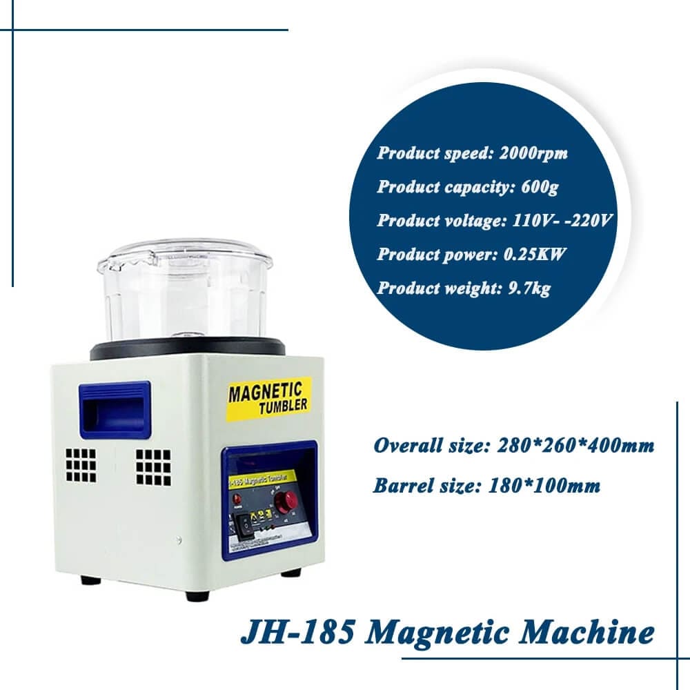 PHYHOO JEWELRY TOOLS-Phyhoo JH-185 2000RPM Magnetic Tumbler Jewelry Polishing Machine