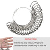 PHYHOO JEWELRY TOOLS-PHYHOO Ring Mandrel Sizer Metal Circle Finger Gauge Set