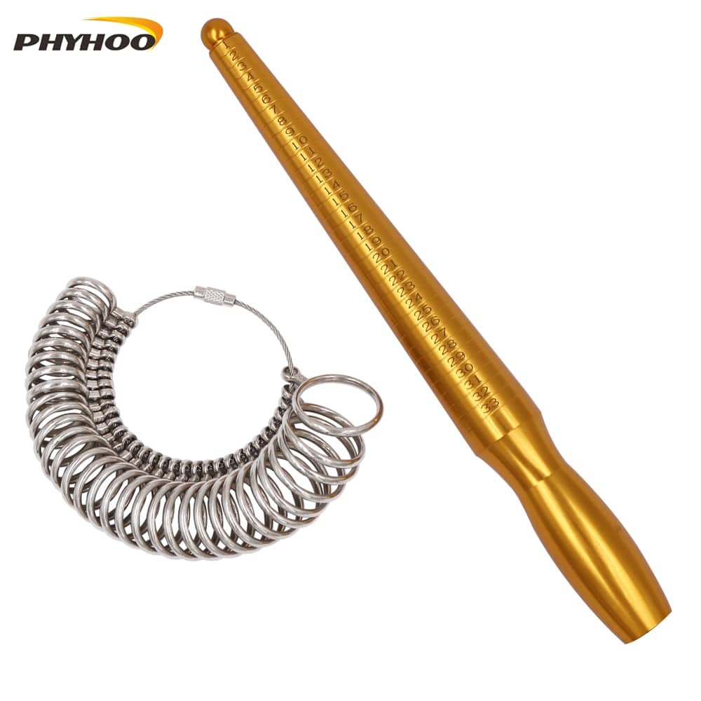 PHYHOO JEWELRY TOOLS-Ring measuring tool mandrel ring stick HK Size 1-33