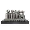 PHYHOO JEWELRY TOOLS-Steel Dapping Set - 29 Punches and Block