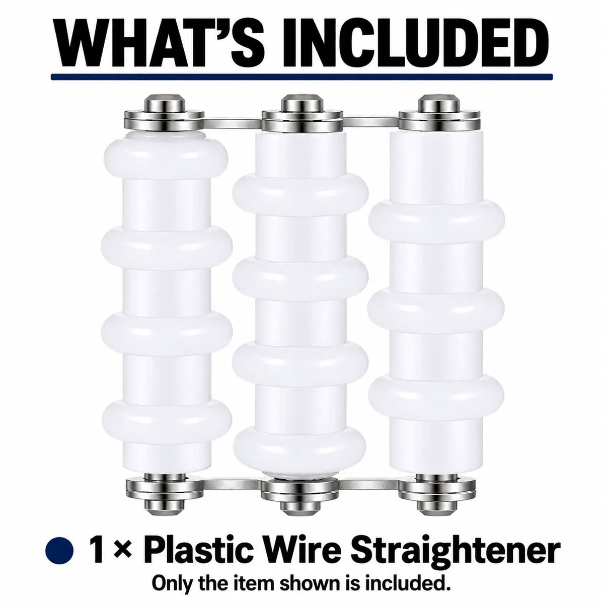 Package contents showing one PHYHOO handheld plastic wire straightener