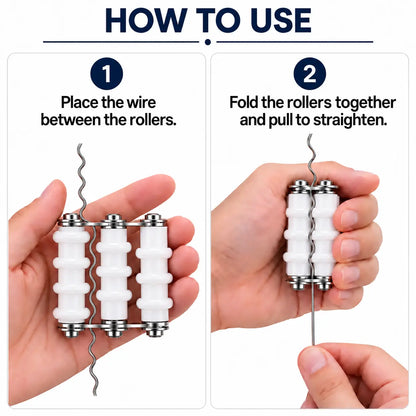 How to use PHYHOO wire straightener by folding rollers and pulling wire straight